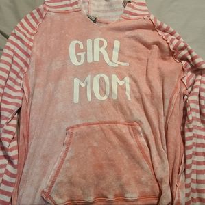 Women's Girl Mom Acid Washed Hoodie